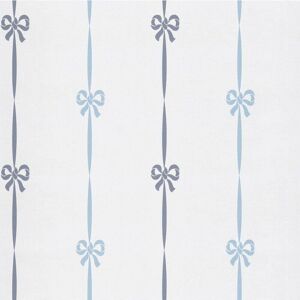 Grandeco - Jack n' Rose Blue White Bow Print Glitter Effect Paste The Wall Vinyl Wallpaper Grandeco - Jack n' Rose Blue White Bow Print Glitter Effect Paste The Wall Vinyl Wallpaper