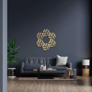 Kraus - Acoustic Hex Wall Panel 3D Wood - Pale Oak - 19x300mm - Set of 2 - Brown Kraus - Acoustic Hex Wall Panel 3D Wood - Pale Oak - 19x300mm - Set of 2 - Brown