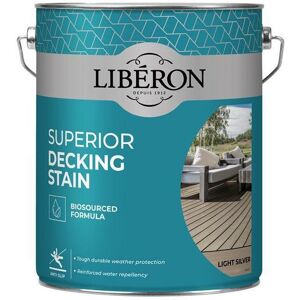 LIBERON Superior Decking Stain Light Silver 5 litre - LIB126130 LIBERON Superior Decking Stain Light Silver 5 litre - LIB126130
