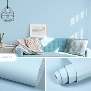 Memkey - Light Blue Wallpaper Wall Stickers Self Adhesive Paper for Furniture Kitchen Living Room Kids Room Office Wardrobe Light Blue Self Adhesive Memkey - Light Blue Wallpaper Wall Stickers Self Adhesive Paper for Furniture Kitchen Living Room Kids Room Office Wardrobe Light Blue Self Adhesive