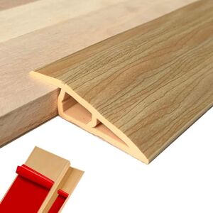 (Light wood grain, 15 mm (height), 1 m (width)) Adhesive PVC threshold strip, door threshold, vinyl height adjustment profiles, r (Light wood grain, 15 mm (height), 1 m (width)) Adhesive PVC threshold strip, door threshold, vinyl height adjustment profiles, r