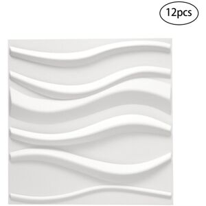 LIVINGANDHOME 12pcs pvc Textured 3D Wall Panels Decorative Tiles LIVINGANDHOME 12pcs pvc Textured 3D Wall Panels Decorative Tiles