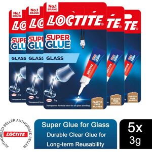 Loctite - Glass Bond High-Quality Super Glue for Durable Glass Repairs 3g, 5 Pack Loctite - Glass Bond High-Quality Super Glue for Durable Glass Repairs 3g, 5 Pack