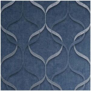 FINE DECOR Luxury Vinyl Blue Silver Trellis Wallpaper Paste The Paper Heavyweight Decor FINE DECOR Luxury Vinyl Blue Silver Trellis Wallpaper Paste The Paper Heavyweight Decor
