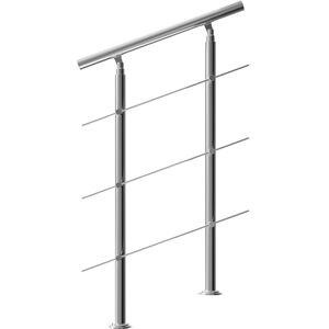 monzana Stainless Steel Handrail Bannisters Indoor Or Outdoor Use Adjustable Angle Brushed Transitional Tubular Stair Railings Balustrade Balcony 80 cm, 3 monzana Stainless Steel Handrail Bannisters Indoor Or Outdoor Use Adjustable Angle Brushed Transitional Tubular Stair Railings Balustrade Balcony 80 cm, 3