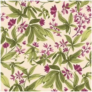 GRANDECO Morgane Fuchsia Pink Vinyl Wallpaper Paste The Wall Scrubbable Botanical GRANDECO Morgane Fuchsia Pink Vinyl Wallpaper Paste The Wall Scrubbable Botanical