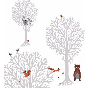 Profhome - Children wallpaper wall 381341 non-woven wallpaper slightly textured with animal pattern matt brown grey white orange 5.33 m2 (57 ft2) Profhome - Children wallpaper wall 381341 non-woven wallpaper slightly textured with animal pattern matt brown grey white orange 5.33 m2 (57 ft2)