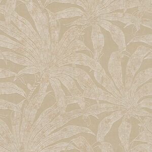 Profhome - Nature wallpaper wall 395014 non-woven wallpaper textured with jungle elements and metallic highlights grey white gold 5.33 m2 Profhome - Nature wallpaper wall 395014 non-woven wallpaper textured with jungle elements and metallic highlights grey white gold 5.33 m2