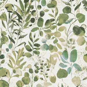 Profhome - Nature wallpaper wall 396971 hot embossed non-woven wallpaper slightly textured aquarelle style matt green blue white 5.33 m2 Profhome - Nature wallpaper wall 396971 hot embossed non-woven wallpaper slightly textured aquarelle style matt green blue white 5.33 m2