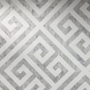 YöL Nina Home Greek Key Grey Wallpaper - Wallpaper YöL Nina Home Greek Key Grey Wallpaper - Wallpaper