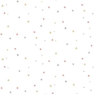 vidaXL Mondo baby Little Stars Pink White Wallpaper - Wallpaper vidaXL Mondo baby Little Stars Pink White Wallpaper - Wallpaper