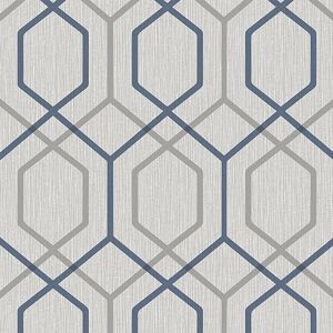 Belgravia Decor - Oria Hex Wallpaper Belgravia Décor Geometric Navy Grey Glitter Textured Vinyl Belgravia Decor - Oria Hex Wallpaper Belgravia Décor Geometric Navy Grey Glitter Textured Vinyl