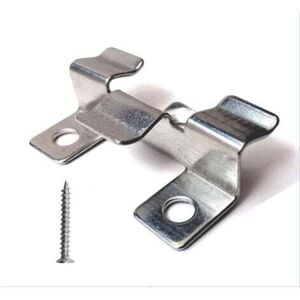 TOOLIVE Pack of 100 composite decking fixing clips with stainless steel screws (height 1 cm) TOOLIVE Pack of 100 composite decking fixing clips with stainless steel screws (height 1 cm)