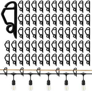 CYSLMUK 100 Pack Gutter Hooks for Hanging Christmas Lights for Indoor and Outdoor Lights Universal (Black) CYSLMUK 100 Pack Gutter Hooks for Hanging Christmas Lights for Indoor and Outdoor Lights Universal (Black)