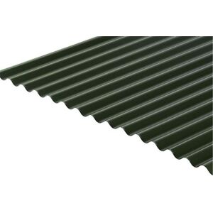 Marlborough - pack of 20 (Total 20 Units) - 0.5mm Metal Corrugated Roof Sheet (13/3 Profile) (BS18B25) - Juniper Green - 990mm (w) x 3050mm (l) Marlborough - pack of 20 (Total 20 Units) - 0.5mm Metal Corrugated Roof Sheet (13/3 Profile) (BS18B25) - Juniper Green - 990mm (w) x 3050mm (l)