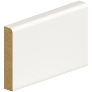 Marlborough - pack of 20 (Total 20 Units) - 18mm Thick Primed mdf Pencil Round One Edge Skirting Board - 18mm (t) x 94mm (w) x 4200mm (l) Marlborough - pack of 20 (Total 20 Units) - 18mm Thick Primed mdf Pencil Round One Edge Skirting Board - 18mm (t) x 94mm (w) x 4200mm (l)
