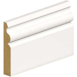 Marlborough - pack of 5 (Total 5 Units) - 14.5mm Thick Primed mdf Ogee Skirting Board - 14.5mm (t) x 119mm (w) x 4200mm (l) Marlborough - pack of 5 (Total 5 Units) - 14.5mm Thick Primed mdf Ogee Skirting Board - 14.5mm (t) x 119mm (w) x 4200mm (l)