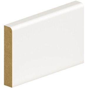 Marlborough - pack of 5 (Total 5 Units) - 14.5mm Thick Primed mdf Pencil Round One Edge Skirting Board - 14.5mm (t) x 119mm (w) x 4200mm (l) Marlborough - pack of 5 (Total 5 Units) - 14.5mm Thick Primed mdf Pencil Round One Edge Skirting Board - 14.5mm (t) x 119mm (w) x 4200mm (l)