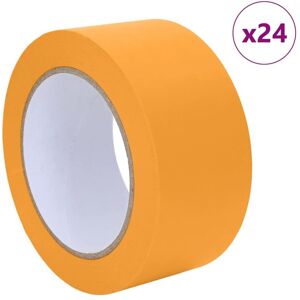 Painter Masking Tapes 24 pcs Yellow 50mm x 50m Paper vidaXL Painter Masking Tapes 24 pcs Yellow 50mm x 50m Paper vidaXL