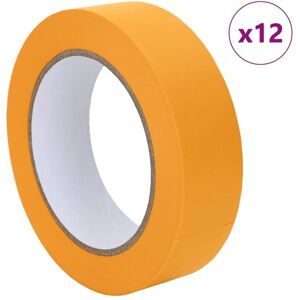 Painter Masking Tapes 12 pcs Yellow 30mm x 50m Paper vidaXL Painter Masking Tapes 12 pcs Yellow 30mm x 50m Paper vidaXL