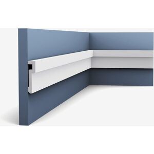 Panel moulding Orac Decor PX198 modern u-steps Decorative moulding Skirting Coving contemporary design white 2 m Panel moulding Orac Decor PX198 modern u-steps Decorative moulding Skirting Coving contemporary design white 2 m