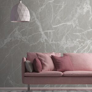 Profhome - Photo wallpaper 382271 hot embossed non-woven wallpaper smooth in marble look matt grey white 3.71 m x 2.8 m Profhome - Photo wallpaper 382271 hot embossed non-woven wallpaper smooth in marble look matt grey white 3.71 m x 2.8 m