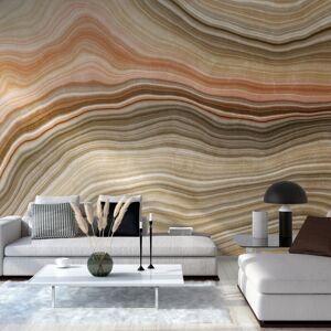 Profhome - Photo wallpaper 382291 hot embossed non-woven wallpaper smooth in marble look matt beige orange green grey 3.71 m x 2.8 m Profhome - Photo wallpaper 382291 hot embossed non-woven wallpaper smooth in marble look matt beige orange green grey 3.71 m x 2.8 m