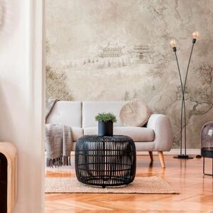 Profhome - Photo wallpaper 382471 hot embossed non-woven wallpaper smooth with Asian pattern matt beige light brown 3.71 m x 2.8 m Profhome - Photo wallpaper 382471 hot embossed non-woven wallpaper smooth with Asian pattern matt beige light brown 3.71 m x 2.8 m