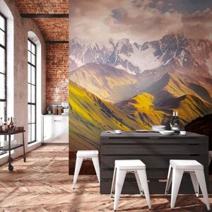 Profhome - Photo wallpaper 382571 hot embossed non-woven wallpaper smooth with landscape matt green brown beige white 3.71 m x 2.8 m Profhome - Photo wallpaper 382571 hot embossed non-woven wallpaper smooth with landscape matt green brown beige white 3.71 m x 2.8 m