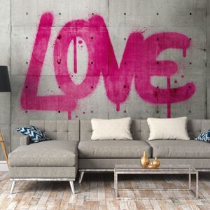 Profhome - Photo wallpaper 382651 hot embossed non-woven wallpaper smooth in concrete look matt grey fuchsia 3.71 m x 2.8 m Profhome - Photo wallpaper 382651 hot embossed non-woven wallpaper smooth in concrete look matt grey fuchsia 3.71 m x 2.8 m