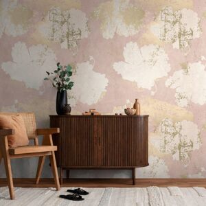Profhome - Photo wallpaper 398381 hot embossed non-woven wallpaper smooth with floral pattern matt pink cream beige 1.59 m x 2.8 m Profhome - Photo wallpaper 398381 hot embossed non-woven wallpaper smooth with floral pattern matt pink cream beige 1.59 m x 2.8 m