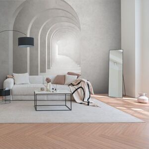 Profhome - Photo wallpaper 399161 hot embossed non-woven wallpaper smooth with architectural subjects matt grey white 3.71 m x 2.8 m Profhome - Photo wallpaper 399161 hot embossed non-woven wallpaper smooth with architectural subjects matt grey white 3.71 m x 2.8 m