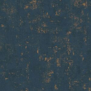 Profhome - Plaster look wallpaper wall 395139 non-woven wallpaper textured with tangible texture and metallic highlights blue gold 5.33 m2 Profhome - Plaster look wallpaper wall 395139 non-woven wallpaper textured with tangible texture and metallic highlights blue gold 5.33 m2
