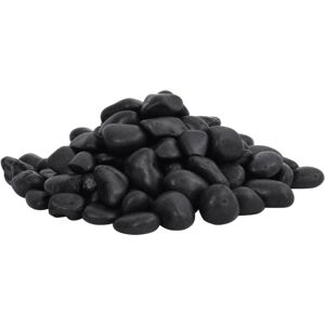 Polished Pebbles 25 kg Black 2-5 cm vidaXL Polished Pebbles 25 kg Black 2-5 cm vidaXL