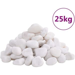 vidaXL White Polished Pebbles - Garden Decorative Stones 25kg vidaXL White Polished Pebbles - Garden Decorative Stones 25kg