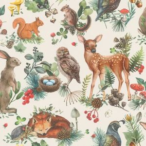 Rasch - Kids Forest Walk Multicoloured Wallpaper Naturistic Animals Paste The Wall Rasch - Kids Forest Walk Multicoloured Wallpaper Naturistic Animals Paste The Wall