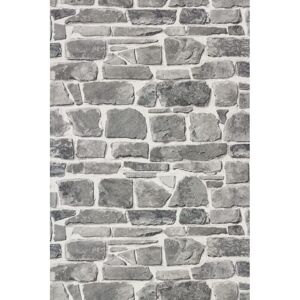 Rasch - Light Grey Brick Stone Wall Effect Luxury Textured Wallpaper 265620 - Grey Rasch - Light Grey Brick Stone Wall Effect Luxury Textured Wallpaper 265620 - Grey