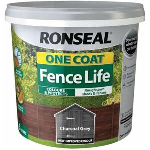 Ronseal One Coat Fence Life Charcoal Grey 5 litre RSLOCFLCG5L Ronseal One Coat Fence Life Charcoal Grey 5 litre RSLOCFLCG5L