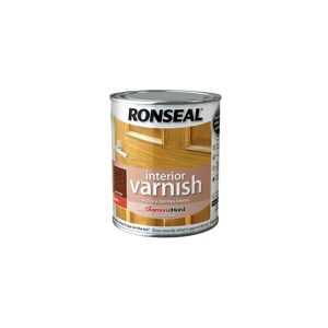 RONSEAL 36850 Interior Varnish Quick Dry Gloss Dark Oak 750ml - Ronseal