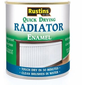 Rustins - Quick Dry Radiator Enamel Paint - Black - Gloss - 250ml Rustins - Quick Dry Radiator Enamel Paint - Black - Gloss - 250ml