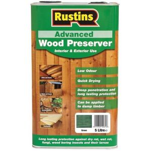 Quick Dry Advanced Wood Protector Green 5 Litre - Rustins Quick Dry Advanced Wood Protector Green 5 Litre - Rustins