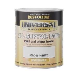 Rust-oleum - Universal All Surface Brush on Paint - Gloss - White - 250ml Rust-oleum - Universal All Surface Brush on Paint - Gloss - White - 250ml
