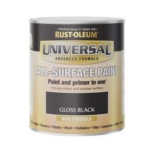 Rust-oleum - Universal All Surface Brush on Paint - Gloss - Black - 250ml Rust-oleum - Universal All Surface Brush on Paint - Gloss - Black - 250ml