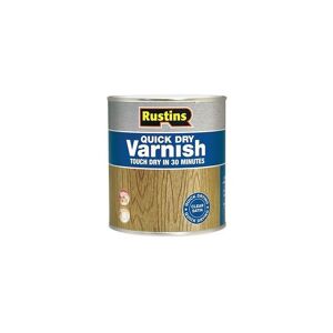 RUSTINS VSOA250 Quick Dry Varnish Satin Oak 250ml - Rustins
