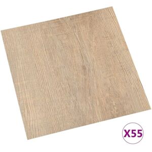 vidaXL 55x Self-adhesive Flooring Planks PVC - Brown - Flooring Planks vidaXL 55x Self-adhesive Flooring Planks PVC - Brown - Flooring Planks
