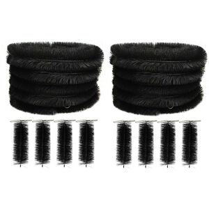 Selections - Set of 10 Black Gutter Brush Leaf Guard (4m) with Set of 8 Drain Guard Plugs Selections - Set of 10 Black Gutter Brush Leaf Guard (4m) with Set of 8 Drain Guard Plugs