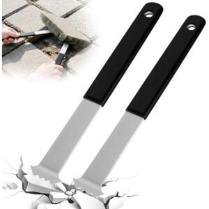 TEHTUY Set of 2 tools for removing paving stones, including a double-jointed scraper, saw-tooth micro-tooths and a non-slip handle TEHTUY Set of 2 tools for removing paving stones, including a double-jointed scraper, saw-tooth micro-tooths and a non-slip handle
