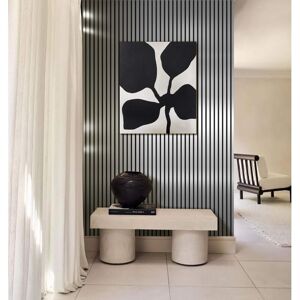Casa - Slat Acoustic Wall Panels Aluminium Shiny 2400mm x 600mm - Metallic Silver Casa - Slat Acoustic Wall Panels Aluminium Shiny 2400mm x 600mm - Metallic Silver