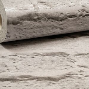 Ugepa - Smooth Metallic Shimmer Free Style Painted Brick Effect Grey Silver Wallpaper Ugepa - Smooth Metallic Shimmer Free Style Painted Brick Effect Grey Silver Wallpaper