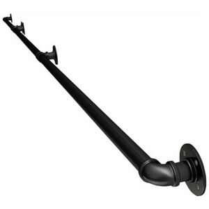 DEWDAT Stair Safety Handrail Indoor Outdoor Stair Handrail Bracket Kit Handrail Railing Stair Grab Rail Safety Railing - Black Metal Wrought Iron (30cm) DEWDAT Stair Safety Handrail Indoor Outdoor Stair Handrail Bracket Kit Handrail Railing Stair Grab Rail Safety Railing - Black Metal Wrought Iron (30cm)